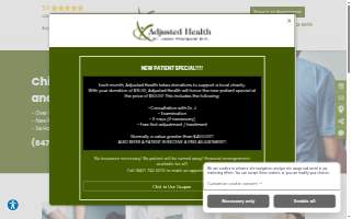 Adjusted Health Chiropractic website