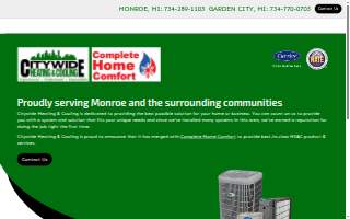 City Wide Heating & Cooling website