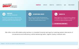 Monroe Urgent Care website