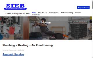Sieb Plumbing Heating & AC website