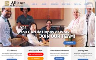 Alliance Health Professionals website