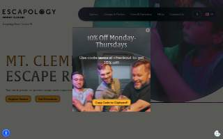 Escapology Escape Rooms Mt Clemens website