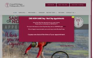 Central Michigan Orthopaedics website