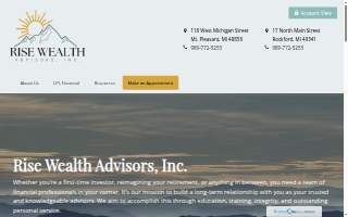 Rise Wealth Advisors, Inc. website