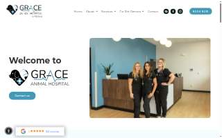 Grace Animal Hospital website