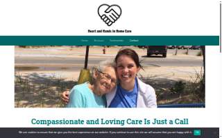 Heart and Hands In Home Care website