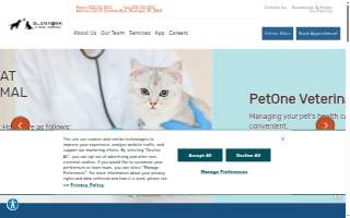 Glenpark Animal Hospital website