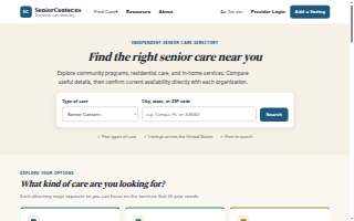 Senior Citizen Program website
