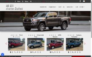 M51 Auto Sales website