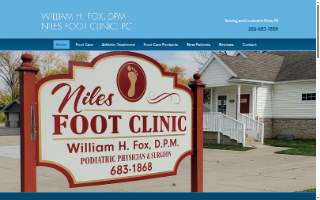 Niles Foot Clinic PC website