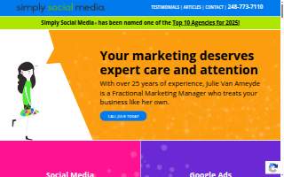 Simply Social Media of Northville website