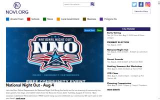 Novi Health and Wellness website