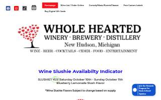 Whole Hearted Winery Brewery & Distillery of Novi website