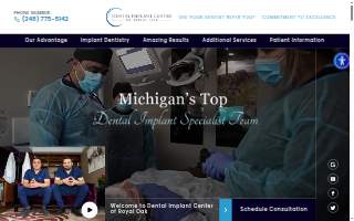 Dental Implant Center Of Royal Oak website