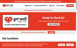 Get Well Urgent Care Of Southfield website