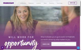 PrideStaff website