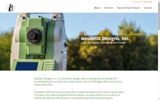 Geodetic Designs Inc. Land Surveying of Okemos website