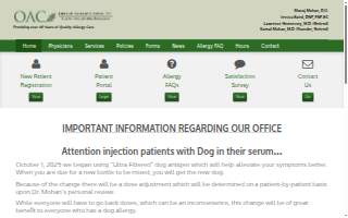 Okemos Allergy Center PC website