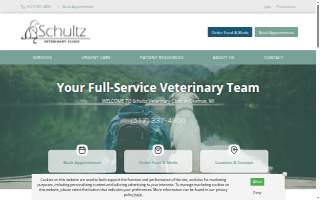 Schultz Veterinary Clinic website