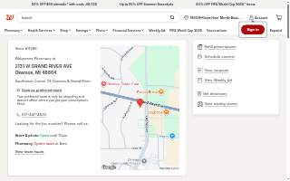 Walgreens of Okemos website