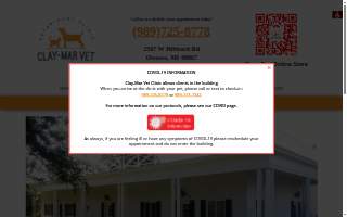 Clay-Mar Veterinary Clinic website