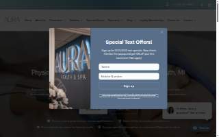 Aura Health & Spa website