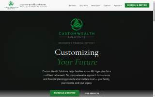 Custom Wealth Solutions website