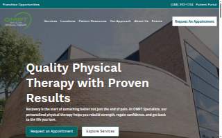 OMPT Specialists Physical Therapy - Plymouth website
