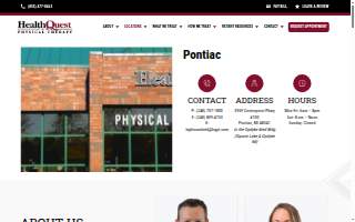 HealthQuest Physical Therapy - Pontiac website