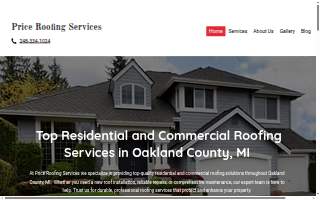 Price Roofing Services website