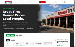 Warehouse Tire website