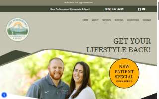 Core Performance Chiropractic website