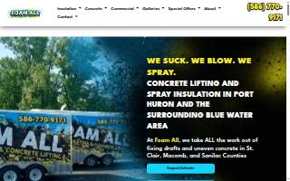 Foam All Spray Insulation and Concrete Lifting website