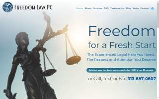 Freedom Law, PC of Port Huron website