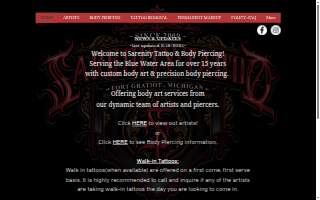 Sarenity Tattoo & Body Piercing website