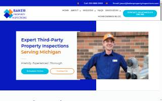 Baker Property Inspections website