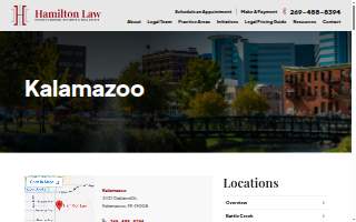Hamilton Law, PLC website