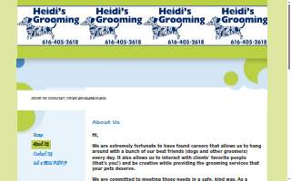 Heidi's Grooming website