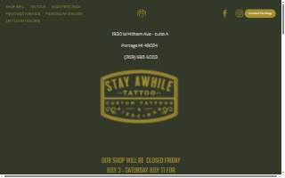 Stay Awhile Tattoo website