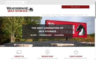 Weathervane Self Storage of Portage website