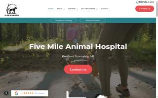 Five Mile Animal Hospital website