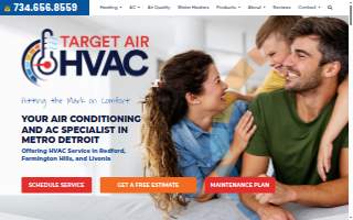 Target Air HVAC website