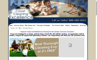 Carpet Cleaning Excellence website