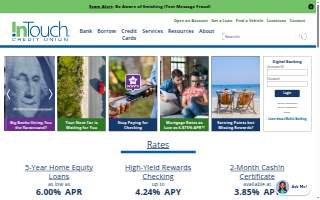 InTouch Credit Union website