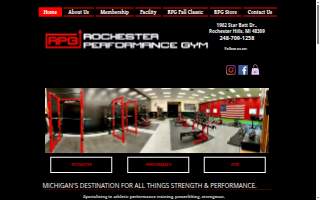 Rochester Performance Gym website