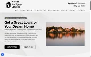 Mitten Mortgage Lending website