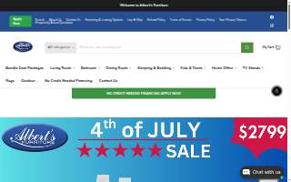 Alberts Furniture & Mattress of Roseville website