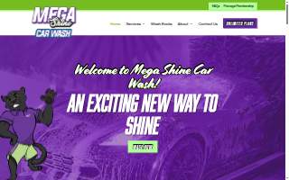 Mega Shine Car Wash website