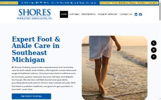 Shores Podiatry Associates, P.C. of Roseville website