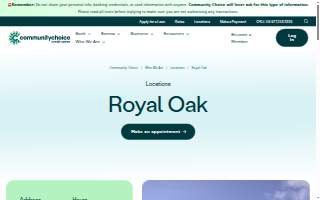 Community Choice Credit Union of Royal Oak website